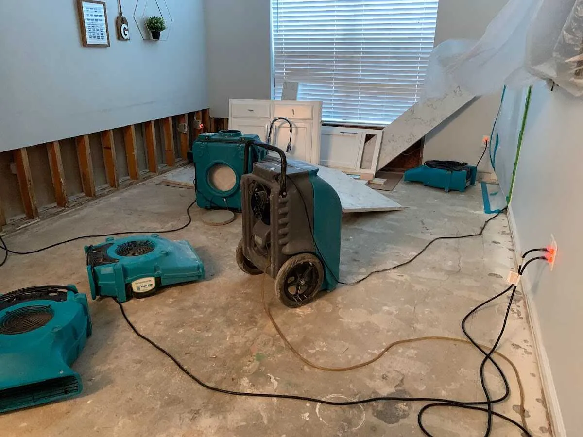 Dehumidifier in flood-cut room for Water Extraction & Removal in Buckeye